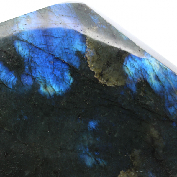 Pietra di labradorite naturale lucidata, decorazione minerale