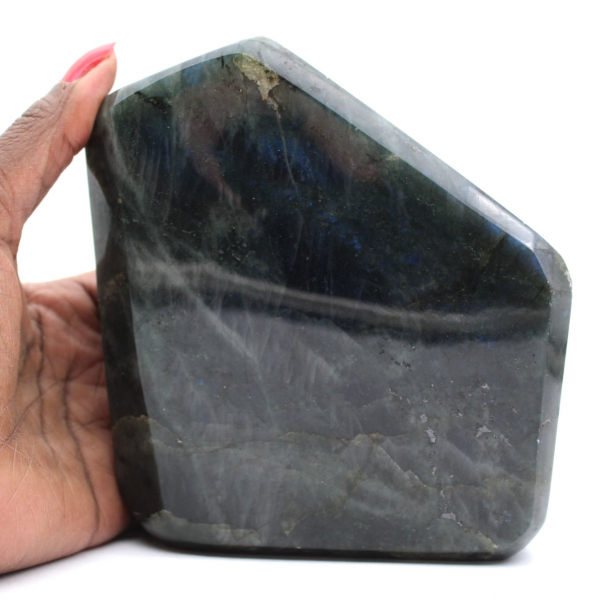 Ornamento in labradorite lucidata, pietra naturale