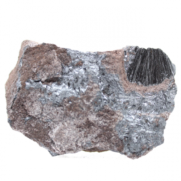 Pirolusite, esemplare autentico su matrice