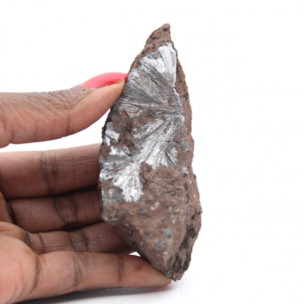 Cristalli di pirolusite grezzi, campione lungo