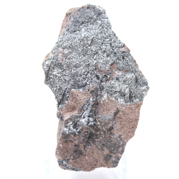 Pirolusite, roccia grezza, cristallizzazione fine, Marocco