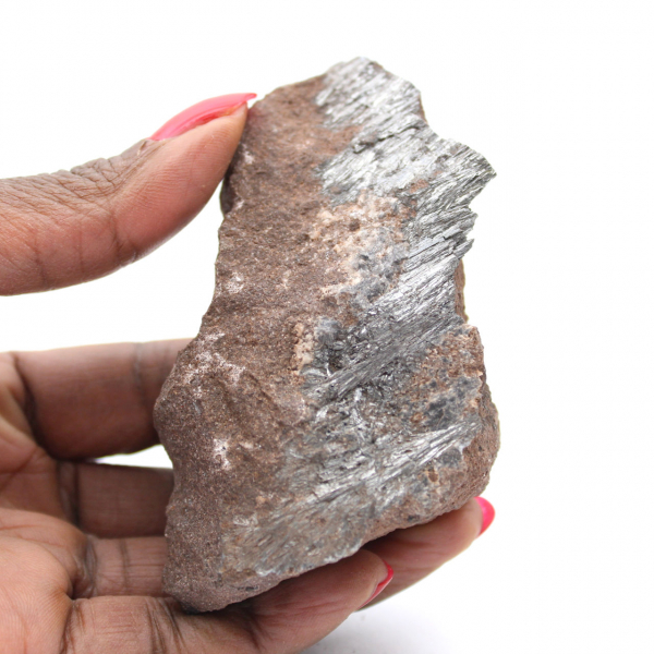 Cristallizzazione di pirolusite dal Marocco, campione grezzo