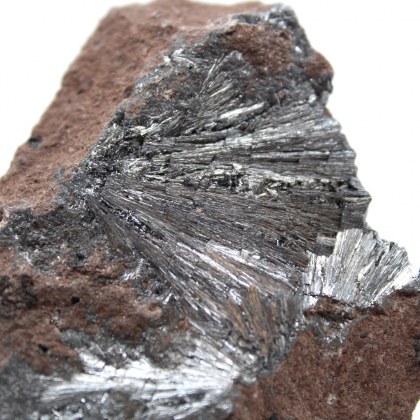 Cristalli di pirolusite, roccia minerale del Marocco