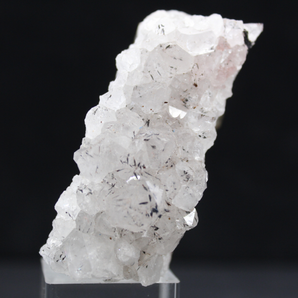 Cristalli di quarzo goethite marocchino, piccola drusa da 120 g