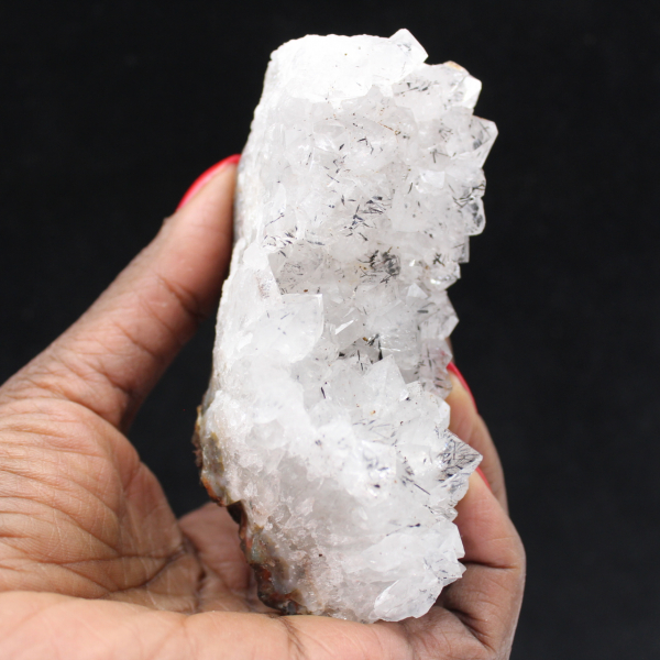 Autentico quarzo grezzo marocchino, cristalli di goethite