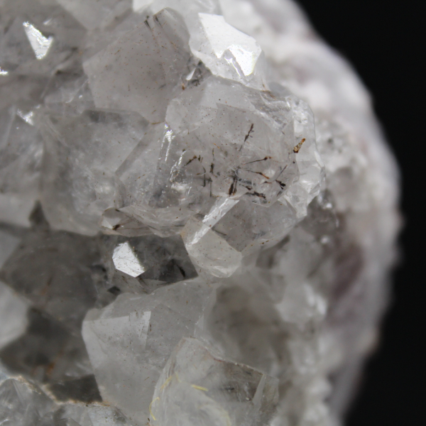 Geode di quarzo con inclusioni di goethite, roccia minerale marocchina