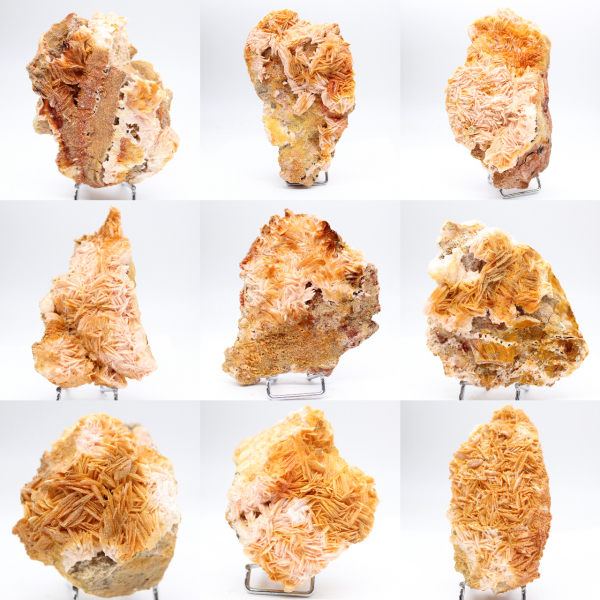 Esemplare di barite arancione marocchina in cristalli naturali