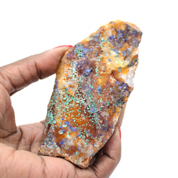 Malachite azzurra grezza bicolore