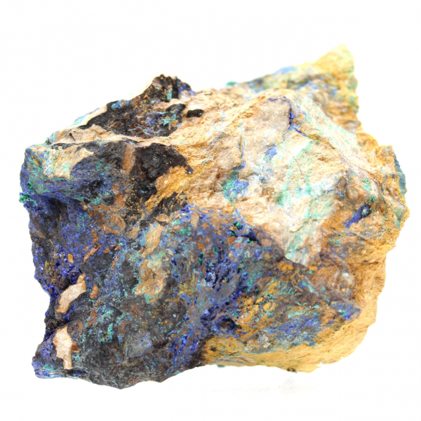 Esemplare di azzurrite malachite grezza
