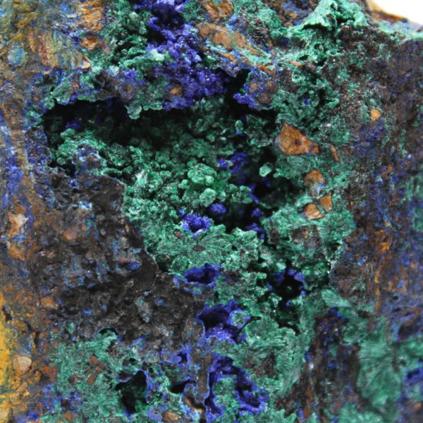 Esemplare di azzurrite malachite grezza