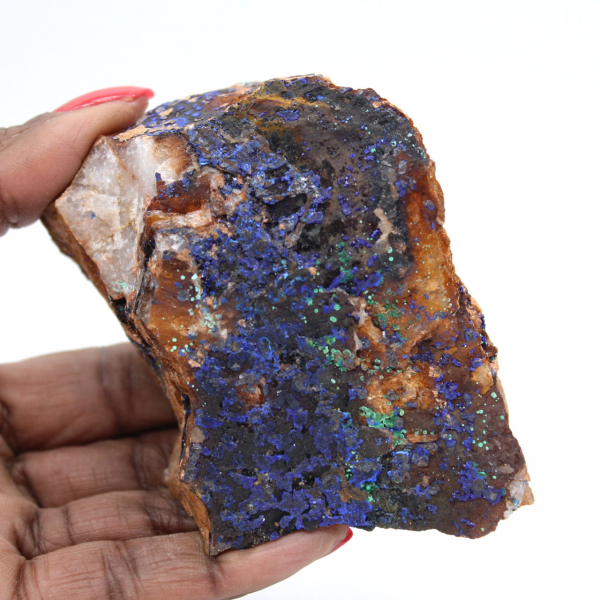 Cristalli di malachite e azzurrite Marocco