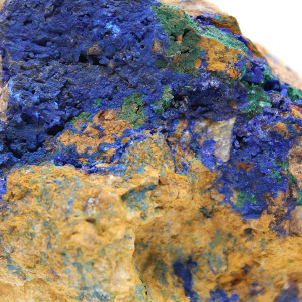 Cristalli di malachite e azzurrite del Marocco