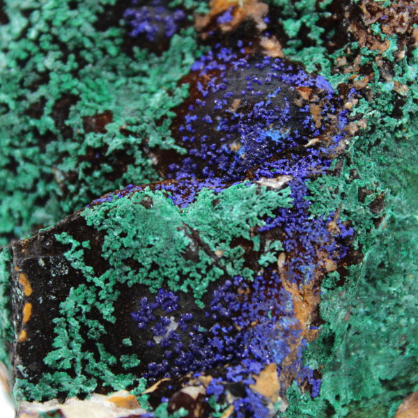 Cristalli di malachite e azzurrite