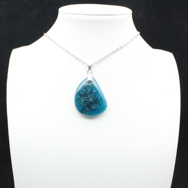 Ciondolo in apatite blu del Madagascar - Crystal Sparkle
