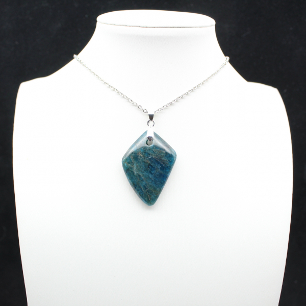 Ciondolo in apatite blu del Madagascar - Esemplare di alta qualità