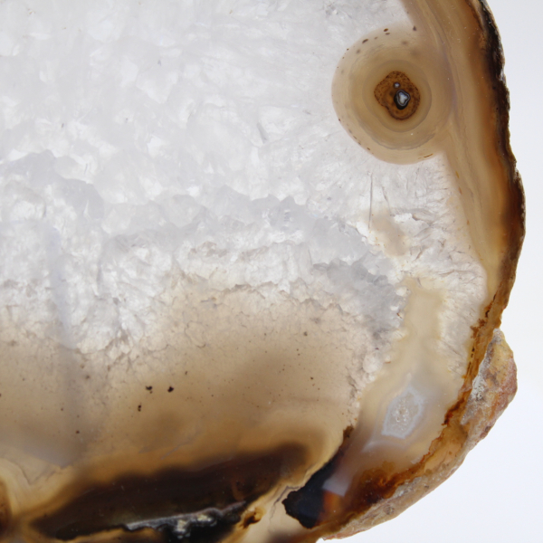 Fetta di agata brasiliana fasciata