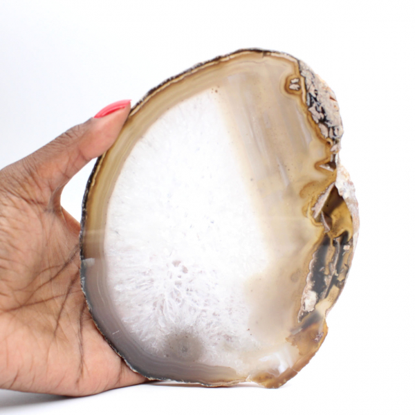 Fetta di agata brasiliana fasciata