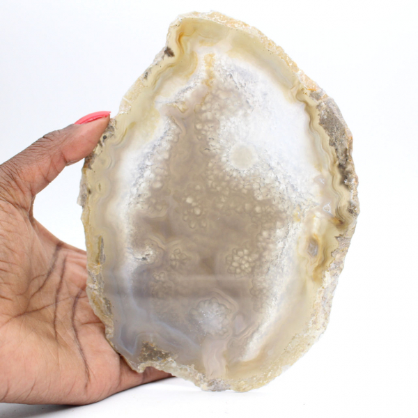 Fetta di geode di agata brasiliana