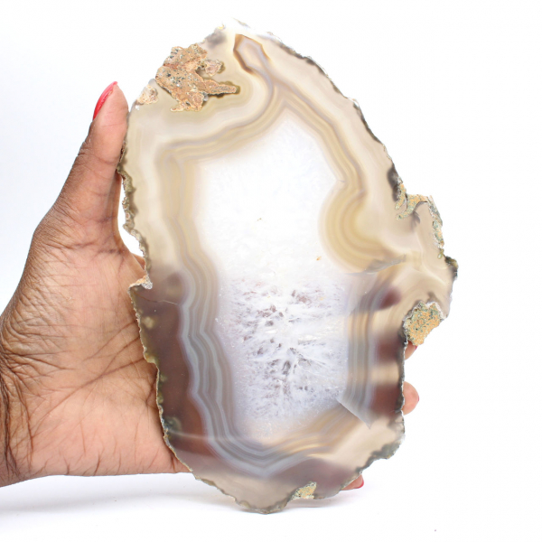 Placca in agata fasciata brasiliana