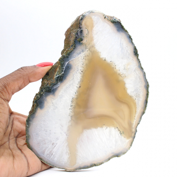 Fetta di agata con bande dense