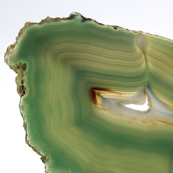 Fetta di agata verde proveniente dal Brasile – Pietra naturale tinta