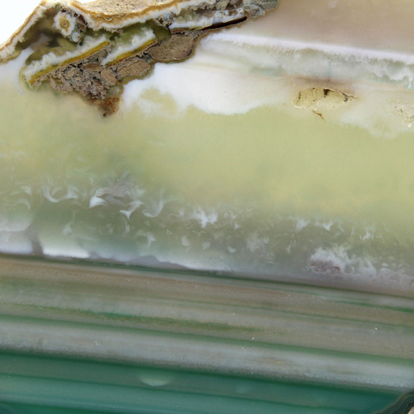 Agata verde a fette – Campione naturale proveniente dal Brasile, 210 g