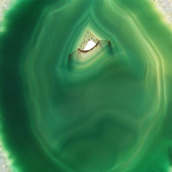 Fetta di agata brasiliana, verde – Oggetto da collezione, 200 g