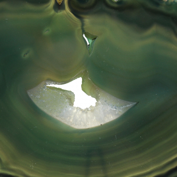 Fetta di agata verde naturale – Pezzo decorativo 250 g