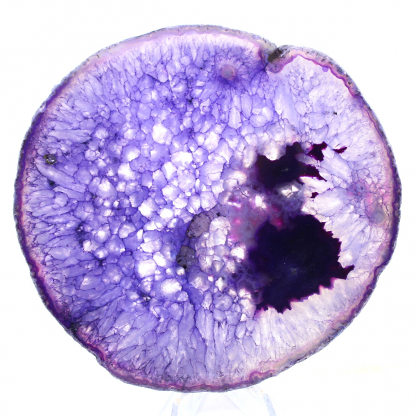 Fetta di agata brasiliana massiccia, sfumature di viola