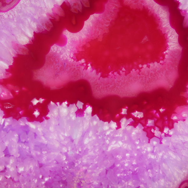 Fetta lucida di agata rosa