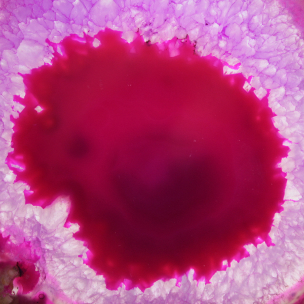 Fetta di agata rosa tinta per collezione