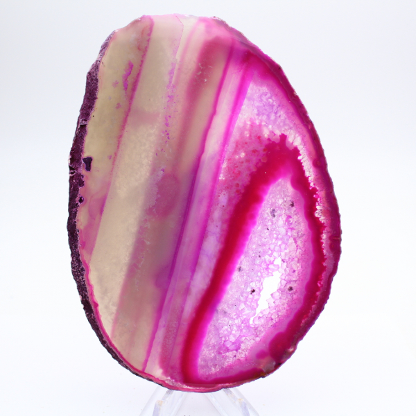 Agata tagliata lucida color rosa