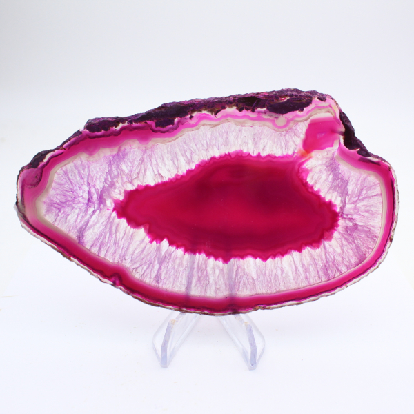 Sottile fetta di agata rosa
