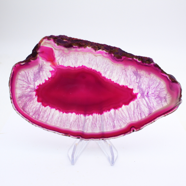 Sottile fetta di agata rosa