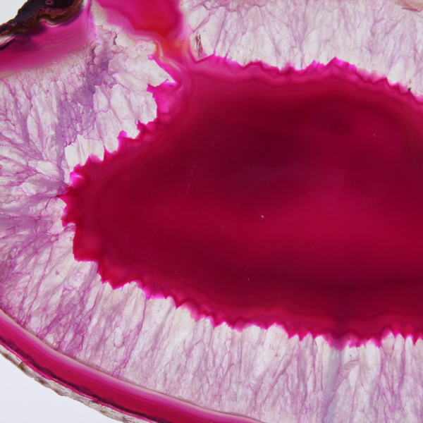 Sottile fetta di agata rosa