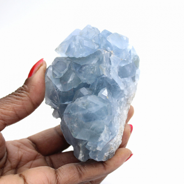 Celestina malgascia: Drusa di cristallo blu