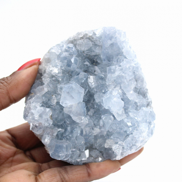 Celestina del Madagascar: Drusa e ammasso di cristalli