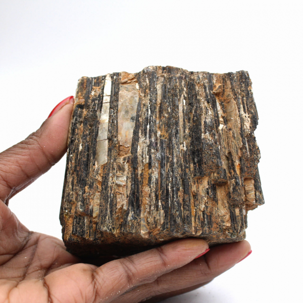Tormalina nera del Madagascar - Piccola roccia grezza