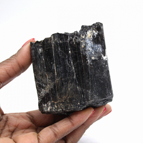 Tormalina nera grezza - Roccia naturale del Madagascar