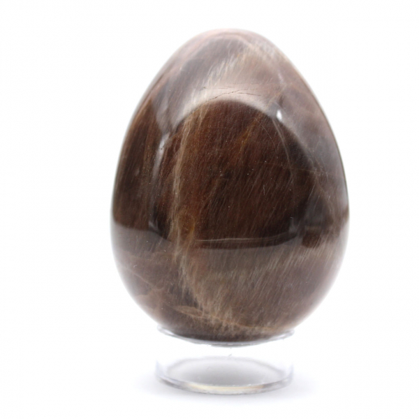 Uovo di pietra di luna nera - Microclino