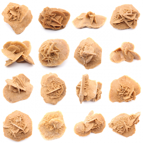 Piccola rosa del deserto del Marocco: frammento geologico naturale