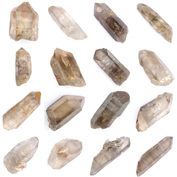 Cristallo di quarzo fumé bi-terminato