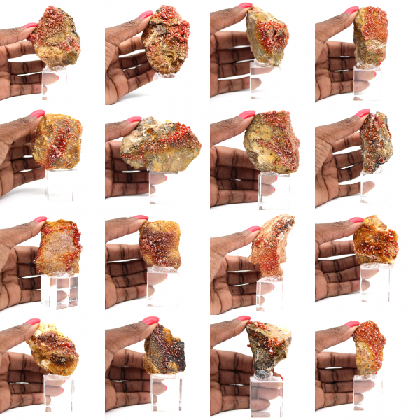 Cristalli di pietra di vanadinite