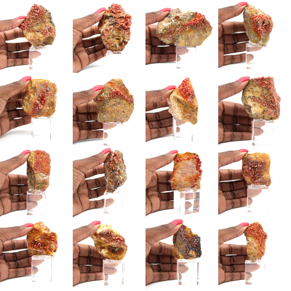 Cristalli di pietra di vanadinite