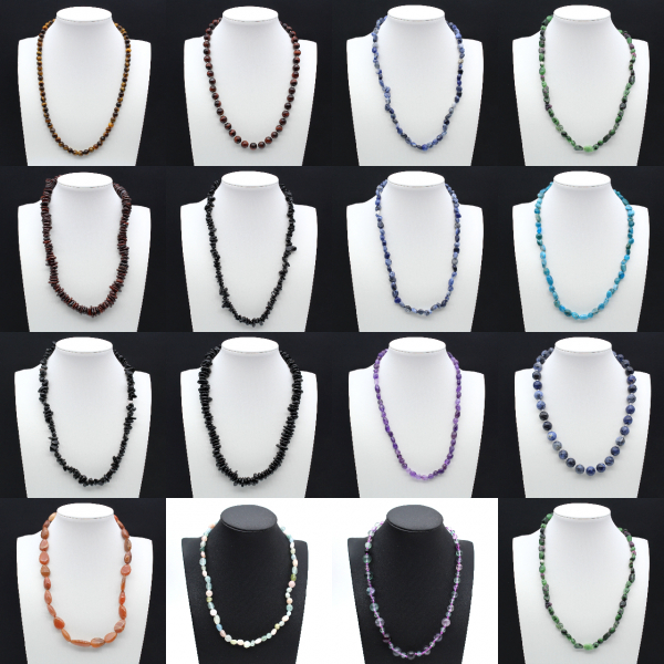 Collana in pietra di luna rosa