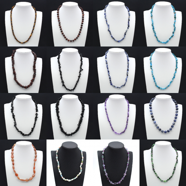 Collana in pietra di luna rosa