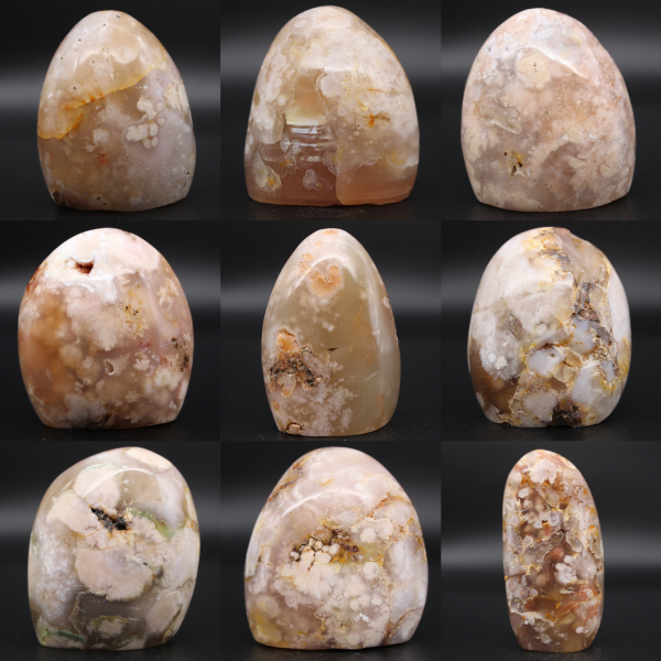 Decorazione di fiori naturali in agata