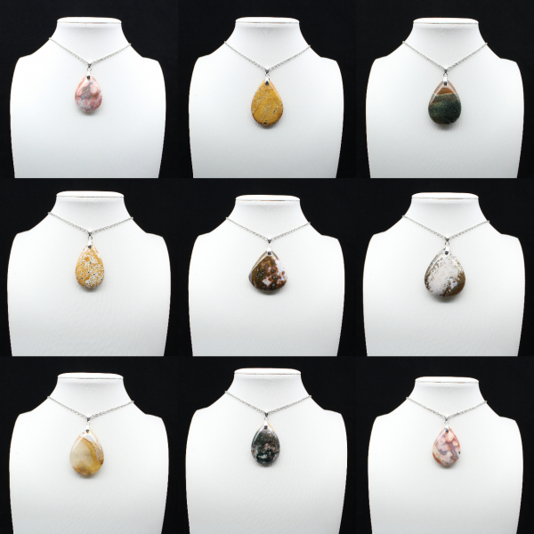 Pendente a goccia in diaspro imperiale