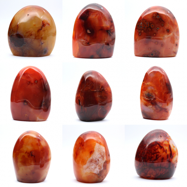 Piccolo pezzo di corniola lucidata - Esemplare minerale decorativo (Madagascar)