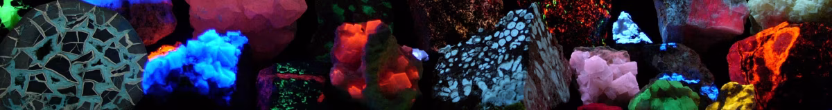 Minerali fluorescenti: quando le pietre brillano al buio Fluorescent minerals hg